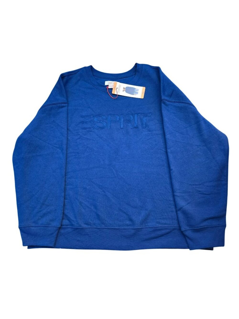 Esprit Blue Crewneck Sweatshirt XXL With Embroidered Logo New With Tags JJ4401